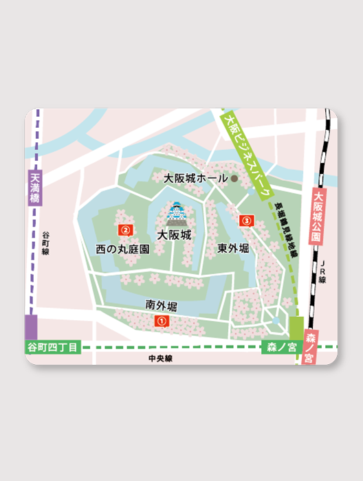 大阪城公園お花見マップ